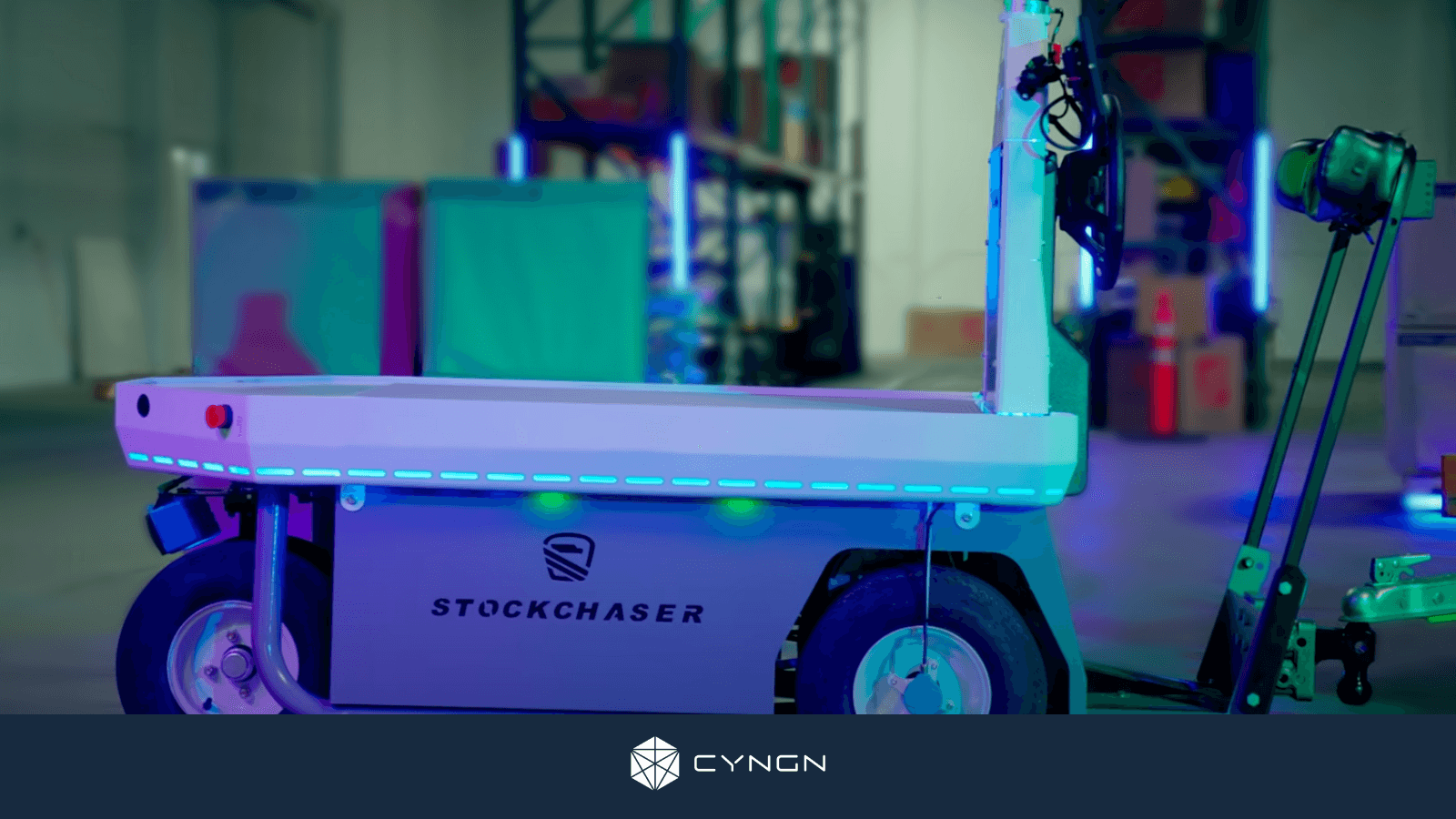 Autonomous Stockchaser moves through a warehouse facility